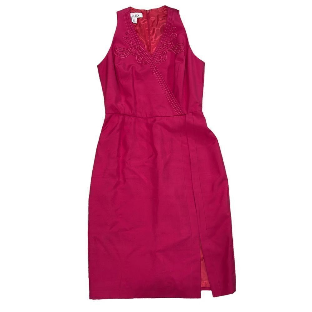 GILLIAN Vintage (1994) 💯% Silk Sleeveless Pink Dress Size 6 NWT